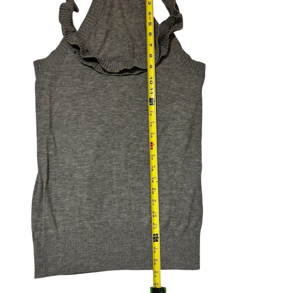Banana Republic Gray Ruffled Halter Neck Sweater - Picture 9 of 11